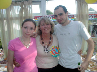 June with Clare and Jonathan on her 60th birthday