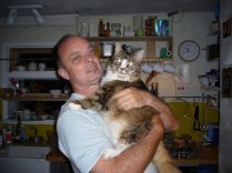 Roger Westoby and cat